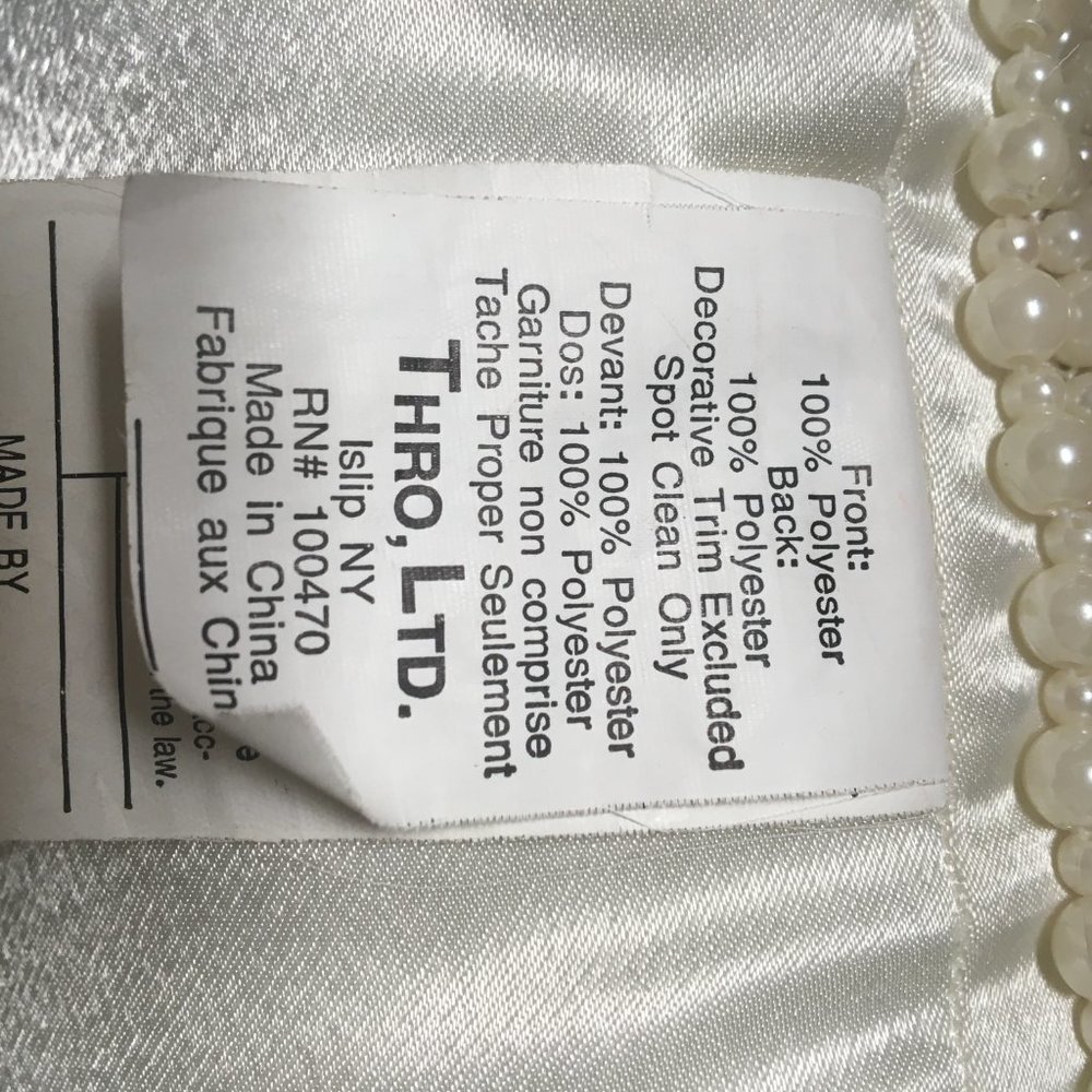 12x12 Pearl Embellished Pillow - Picture 4 of 5